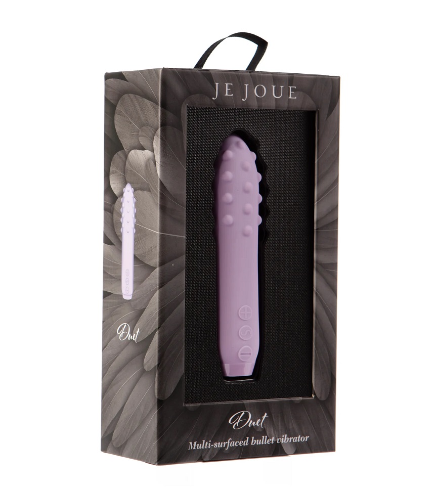 Meet Duet, a multi-surfaced bullet vibrator with small, roun... Je Joue - Duet Bullet Vibrator - Lilac photo-9