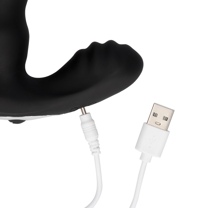 Reach new heights with the Beaded Vibrating Prostate Massage... Ouch - Beaded Prostate Massager - Black photo-6