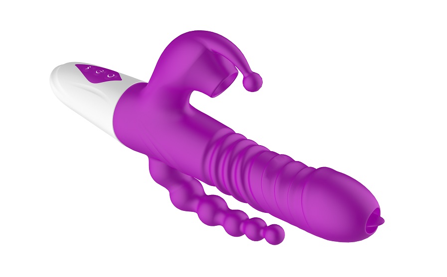 10 Kinds of vibration
7 Kinds of suction
3 Kinds of thrustin... Secwell - Stella Triple Thruster Vibrator - Purple photo-4
