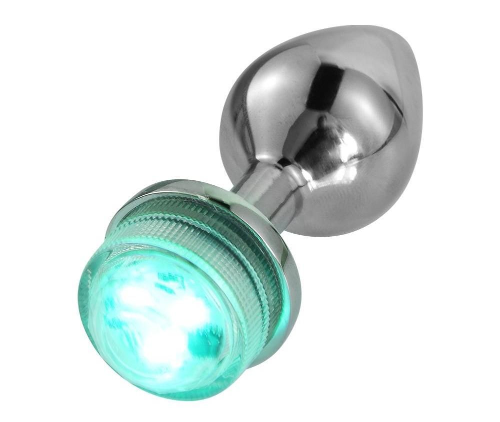 The LED butt plug features the remote control led lighting o... MT - Lighthing Anal Plug w Control Box S-size photo-4