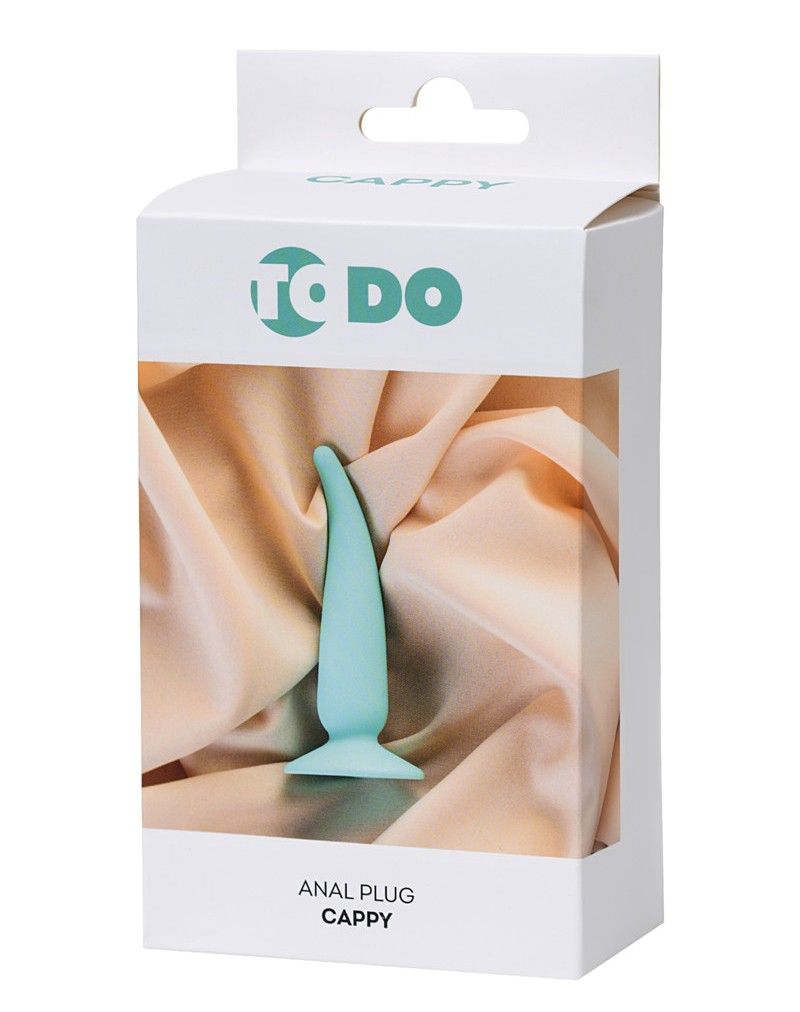 Suction cup allows hands free.
Material: Silicone
Total len... ToDo - Cappy Anal Plug - Blue photo-6