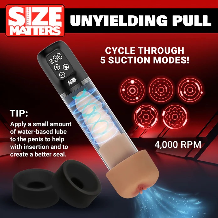 It sure feels good to get sucked, doesn't it? Well now w... Size Matters - 5X Sucking Penis Pump photo-3