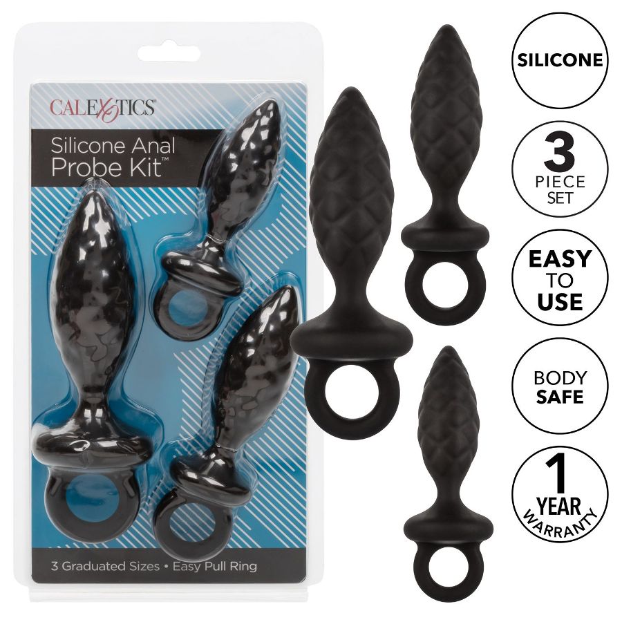 Open the door of thrilling anal sensation with the Silicone ... CEN - Anal Probe Kit - Black photo-16
