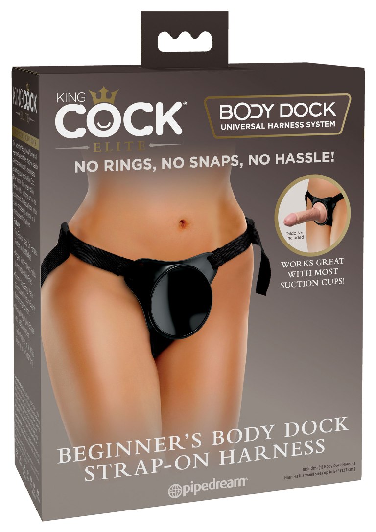 The patented Beginner’s Body Dock Strap-On Harness takes str... King Cock - Beginners Body Dock Harness - Black photo-8