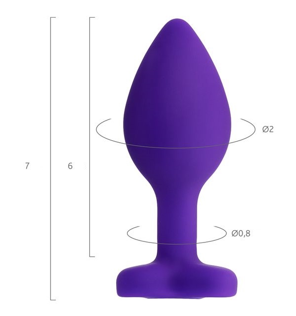Romantic toy with a heart is a true declaration of love! A m... ToDo - Diamond Heart Anal Plug S - Purple photo-7