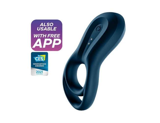 Give your manhood a sensual upgrade with our Satisfyer Epic ... Satisfyer - Epic Duo Ring Vibrator - Navy Blue photo-2