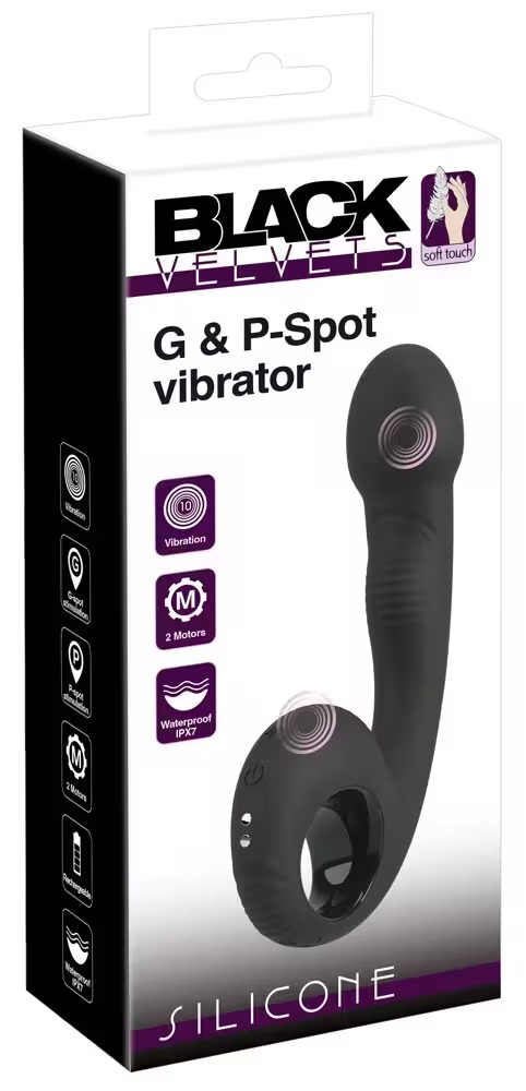 Perfect for spot-on internal and external stimulation!
The G... Black Velvets - G & P-Spot Vibrator - Black photo-12