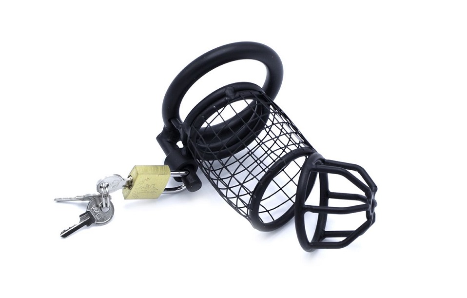 This Black Chastity Cage Squares is a must-have for all chas... Kiotos - Squares Chastity Cage - Black photo-6