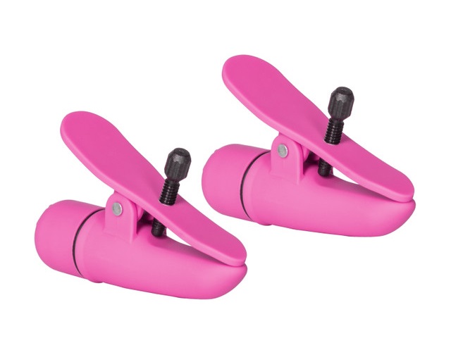 Engage in erotic nipple fun with the designer Nipple Play Ni... CEN - Nipplettes Vibro Clamps - Pink photo-2