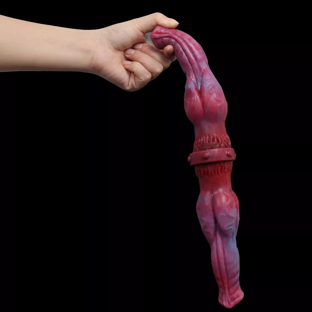 Double-headed dog-like penis, focusing on the strong muscula... FAAK - Dog Double Dildo - Magic Dragon photo-5