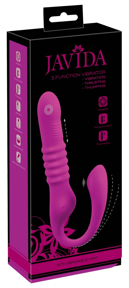 Deep double pleasure!
The flexible 3 Function Vibrator from ... Javida - 3 Function Vibrator - Pink photo-15