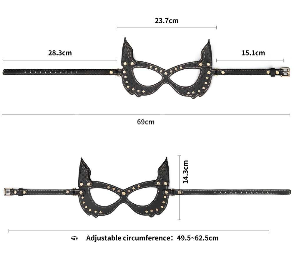 Indulge in a world of mystery and sensuality with our Rebell... Lovetoy - Rebellion Reign Bunny Eye Mask - Black photo-8