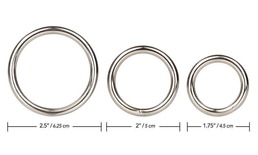 Intensify your orgasmic experiences with the Silver Ring 3 P... CEN - Metal Rings 3 pcs Set - Silver photo-8