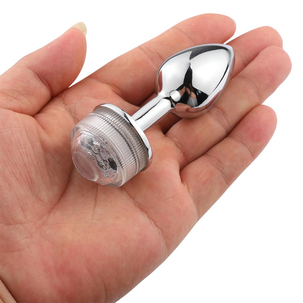 The LED butt plug features the remote control led lighting o... MT - Lighthing Anal Plug w Control Box S-size photo-2