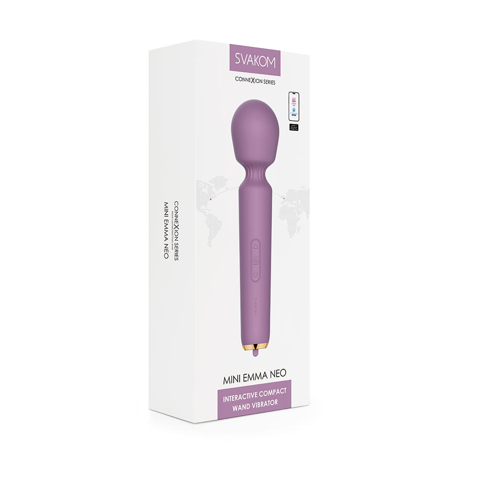 Mini Emma Neo delivers powerful vibrations in a compact desi... SVAKOM - Mini Emma Neo Interactive Wand Vibrator - Romantic Rose photo-9