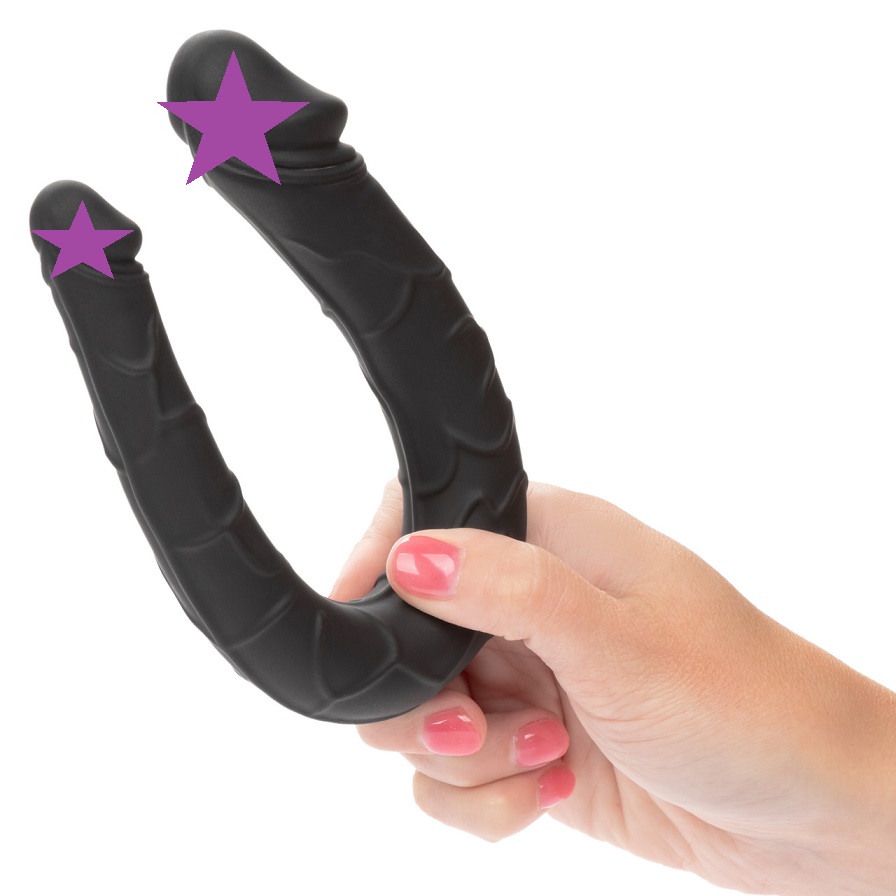 Explore a world of infinite pleasure with the Boundless AC/D... CEN - Boundless AC/DC Double Dildo - Black photo-2