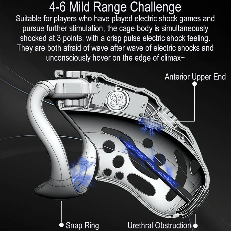Experience triple electrostimulation with the Nautilus Estim... Sevanda - Nautilus E-stim Chastity Cage photo-6