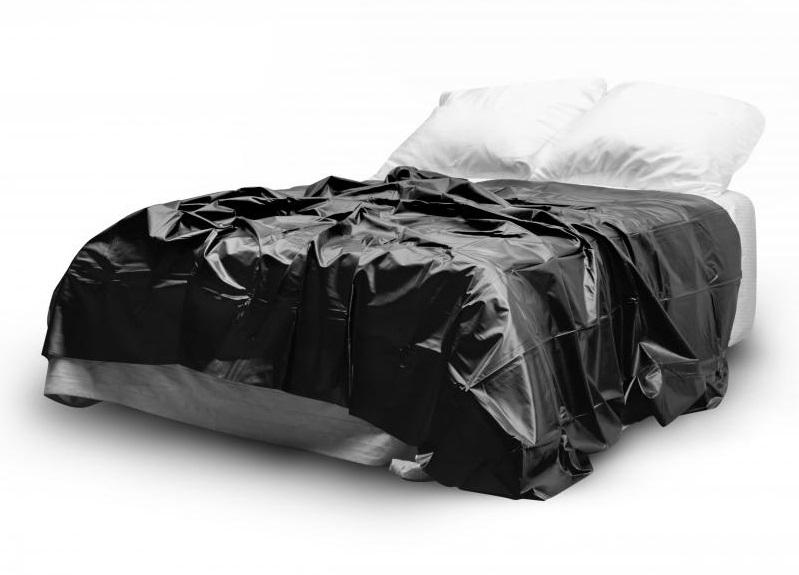Protect your bed, floor and furniture against lubricant, mas... Easytoys - Vinyl Sheet - Black photo-2