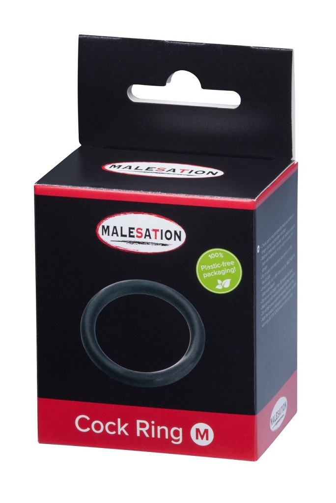 Highly imaginative and ergonomic design, soft, odorless, dur... Malesation - Cock Ring M 4cm - Black photo-3