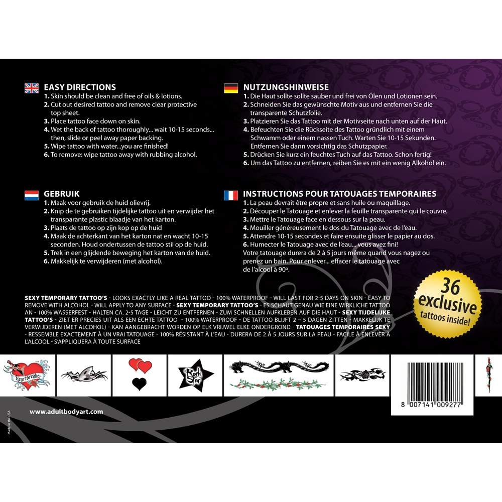 Decorate your body with this set of Rocker Chick Sexy Tattoo... Tattoo Set - Rocker Chick photo-5