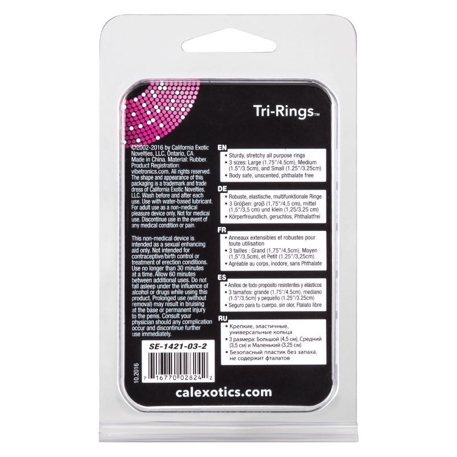 Take your intimate pleasure to new heights with the exotic T... CEN - Tri-Rings - Black photo-10