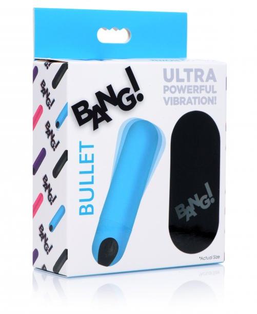 Prepare to Bang yourself with this tiny but powerful vibrati... Bang! - 21X Vibro Bullet w Remote - Blue photo-5