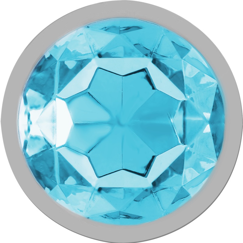 Let your buttocks shine with the Intense anal plug, decorate... Intense - Metal Gem Plug L - Blue photo-2