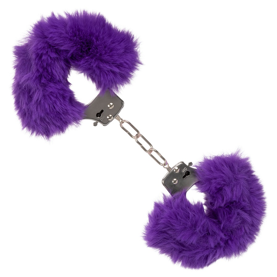 Let your lover take the lead and indulge in sensationally en... CEN - Ultra Fluffy Furry Cuffs - Purple photo-3