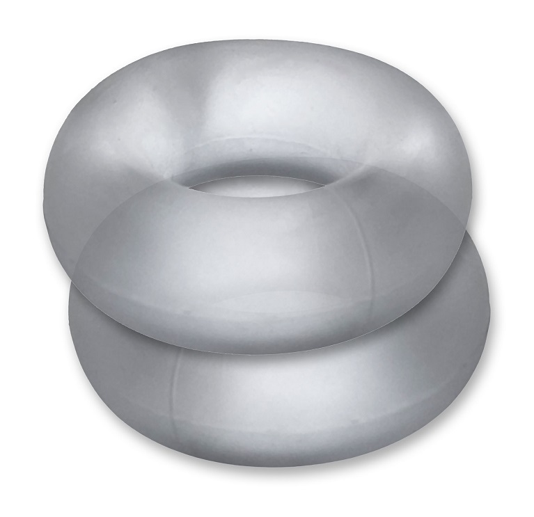 STIFFY 2-pack cockrings 2 non-roll grippy rings designed to ... Hunkyjunk - Stiffy Bulge Rings - Clear photo-4
