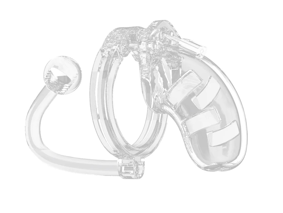 ManCage with butt plug take your bdsm-play to the next level... ManCage - Chastity Cage w Plug #10 - Clear photo-4