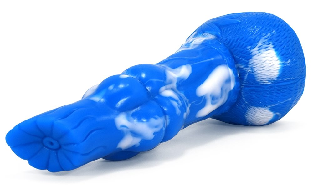 Ancient Mythical Beast –Gluttony I animal anal plug, realist... FAAK - Mythical Beast Gluttony Dildo - Blue/White photo-13