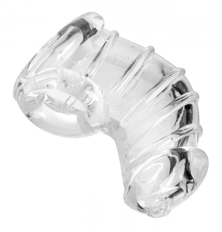 This all-rubber chastity cage is the best way to experience ... Master Series - Detained Soft Body Chastity Cage - Clear photo-3
