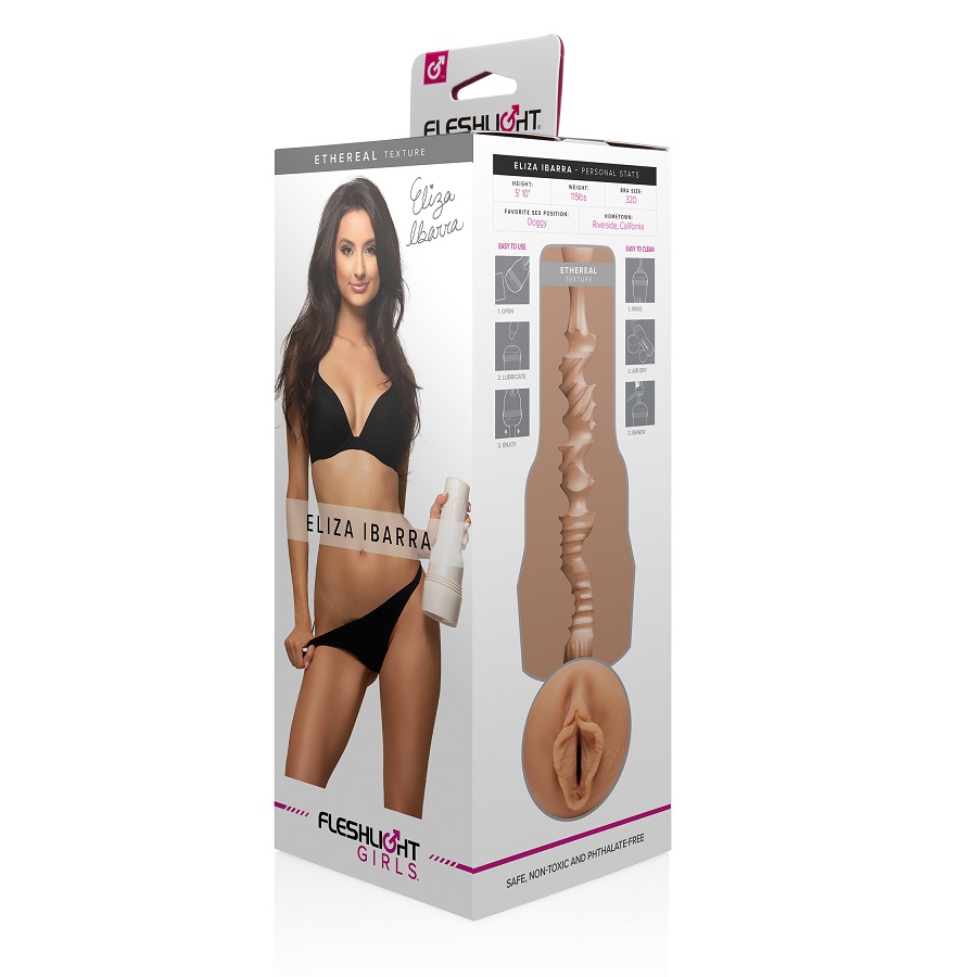 Slide inside Eliza Ibarra’s pussy Fleshlight and experience ... Fleshlight - Eliza Ibarra Ethereal Masturbator photo-9