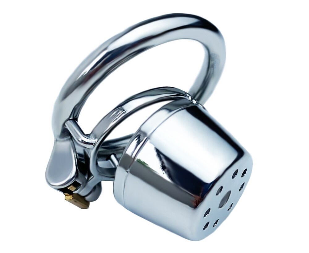 Total high: 57mm &n... FAAK - Plain Chastity Cage 45mm - Silver photo-5