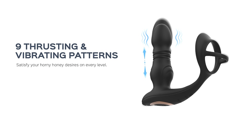 CYRUS is an app-controlled smart toy, a thrusting anal tease... Honey Play Box - Cyrus Thrusting Prostate App Massager - Black photo-9