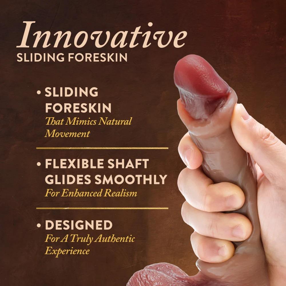 Discover your sexual enlightenment with DaVinci, the 8-inch ... Renaissance - DaVinci Sliding Skin Dildo 20cm - Tan photo-5