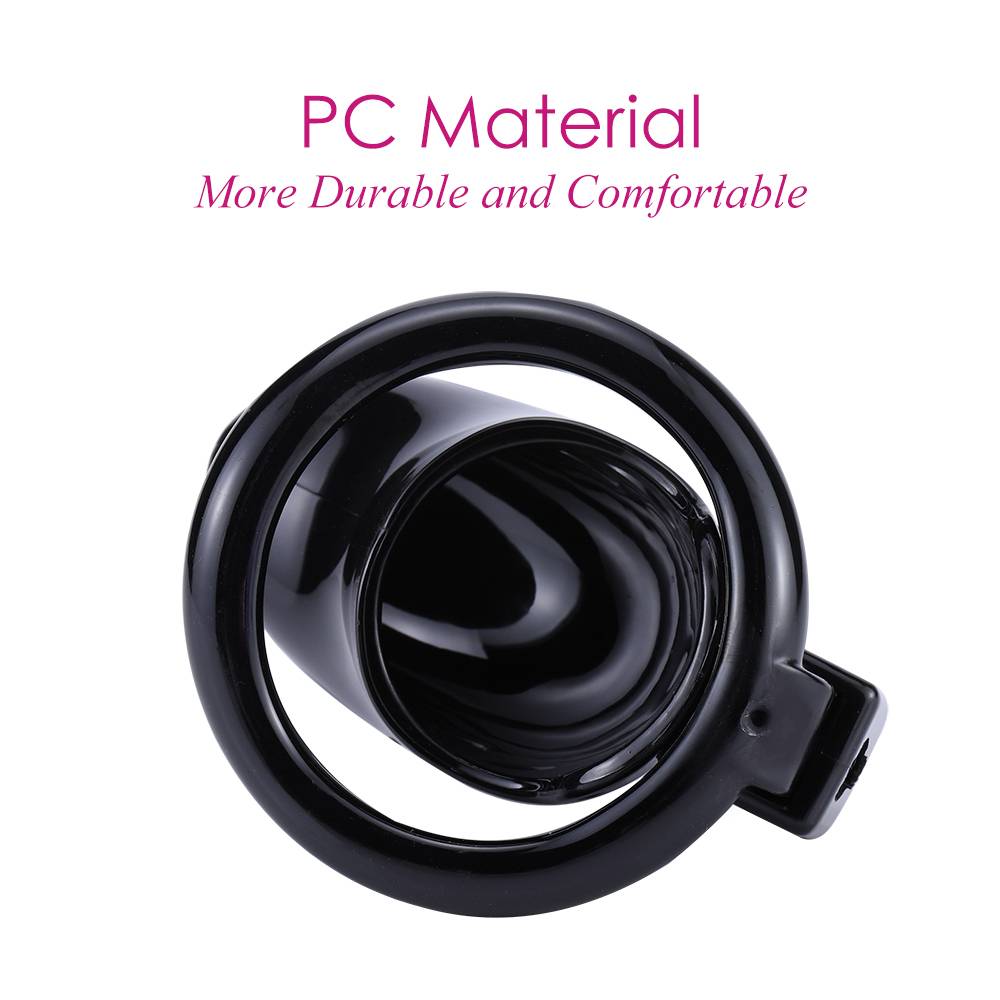 Male lockable chastity device made from safe and comfortable... MT - Plastic Chastity Cage w Magic Lock - Black photo-14