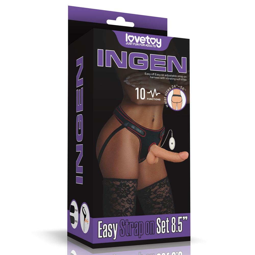 Built to deliver the most lifelike satisfaction, the vibrati... Lovetoy - 8.5" Vibro Easy Strapon Set w Balls photo-21