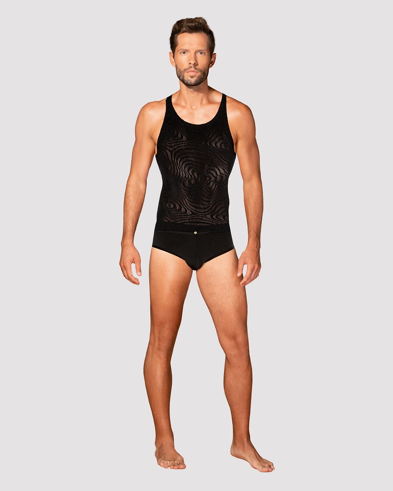 Men's t-shirt in deep black. Made of the highest quality... Obsessive - T103 Tank Top - Black - S/M/L photo-4