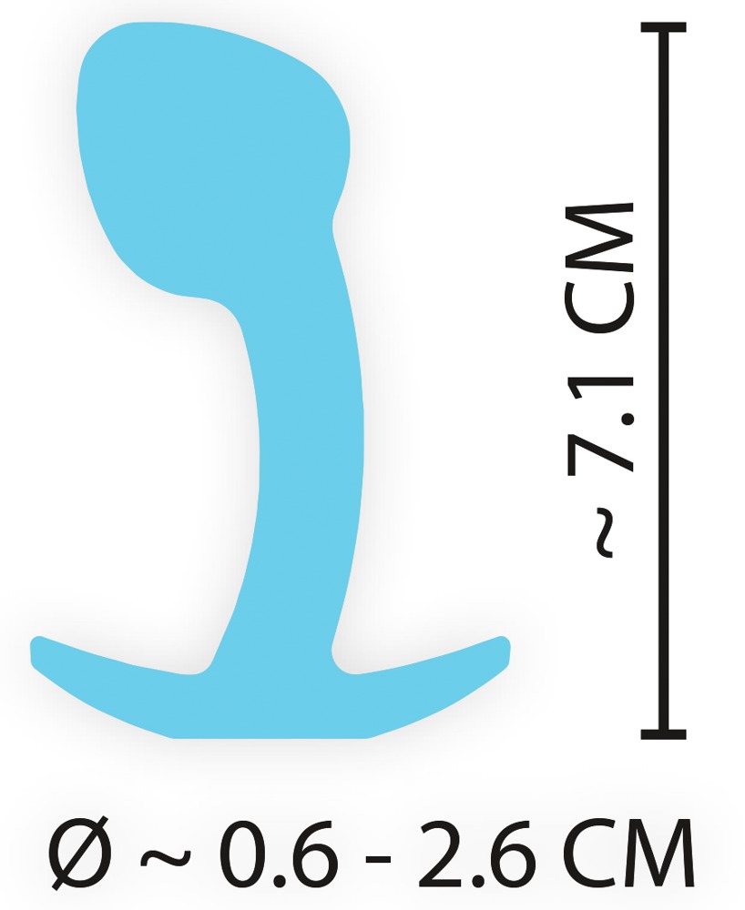 The velvety soft Mini Butt Plug from the popular Cuties rang... Cuties - Curved Mini Butt Plug - Blue photo-8