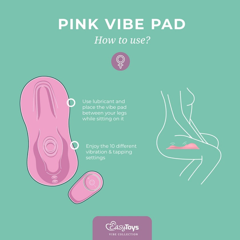 Get ready for a thrilling ride with the vibe pad. Experience... Easytoys - Tapping Vibepad - Pink photo-8