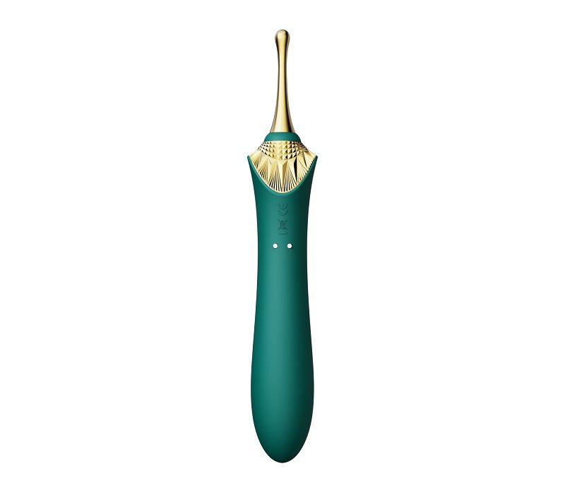 The name of Bess comes from Egyptian God Bastet, who is the ... Zalo - Bess APP Dual Vibrator - Turquoise Green photo-6