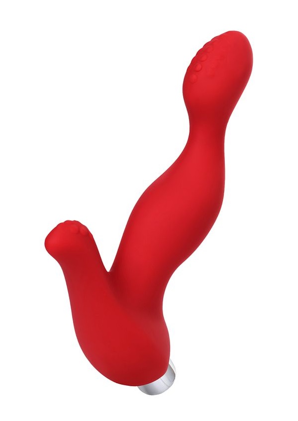 Flexible material, anatomical shape and small size guarantee... ToDo - Proman Vibro Prostate Massager - Red photo-5