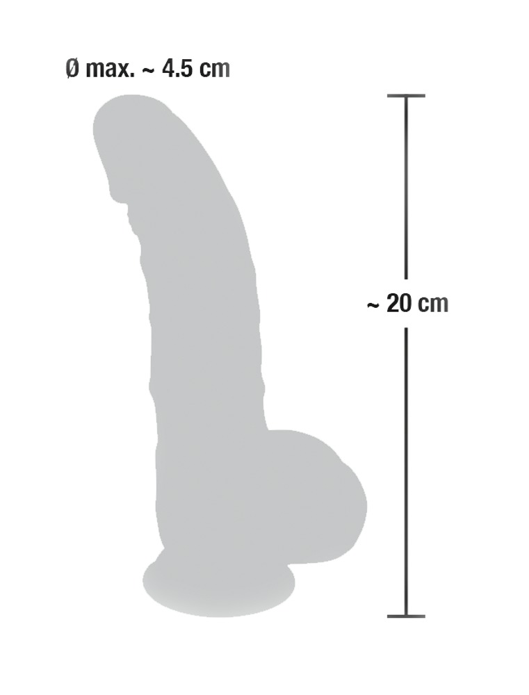 An impressive dildo!
The exciting, realistic Medical Silicon... Medical Silicone - Curved Dildo w Balls 20cm photo-7