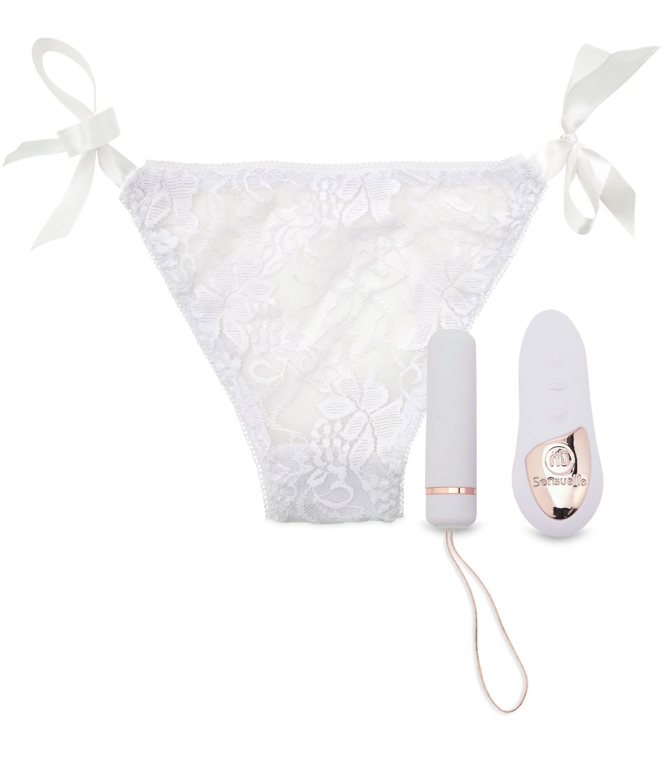 Next time someone asks “who are you wearing,” tell them Nu S... Nu Sensuelle - Pleasure Panty w Remote - White photo-2