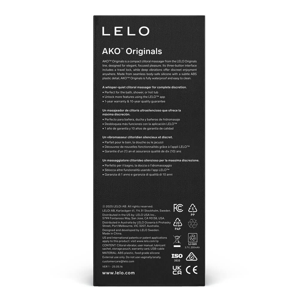 隆重推出 LELO Originals,全新系列专为初踏入性福旅程或渴望重拾亲密本质的人士而设计,多款精致必备之... Lelo - Ako Originals APP Clitoral Vibrator - Purple 照片-7