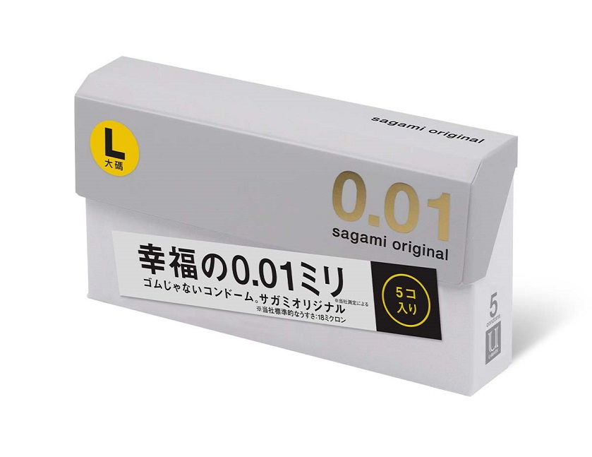 18 microns thickness (measured with the standard of Saga... Sagami - Orginal 0.01 L-size 5's Pack photo-5