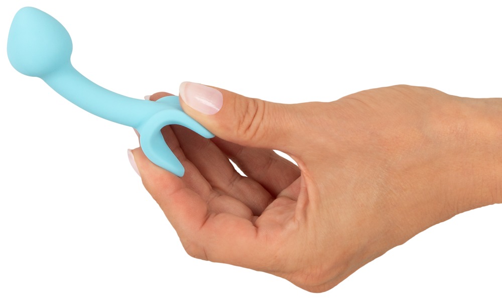 The velvety soft Mini Butt Plug from the popular Cuties rang... Cuties - Curved Mini Butt Plug - Blue photo-2