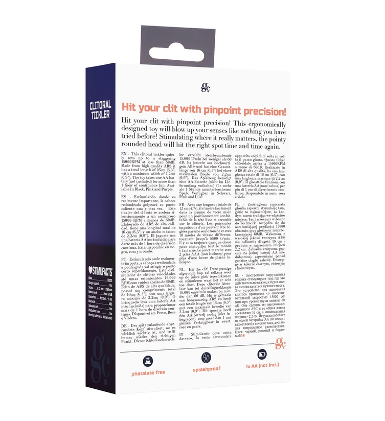 Hit your clit with pinpoint precision! This ergonomically de... GC - Pinpoint Clitoral Tickler - Black photo-7