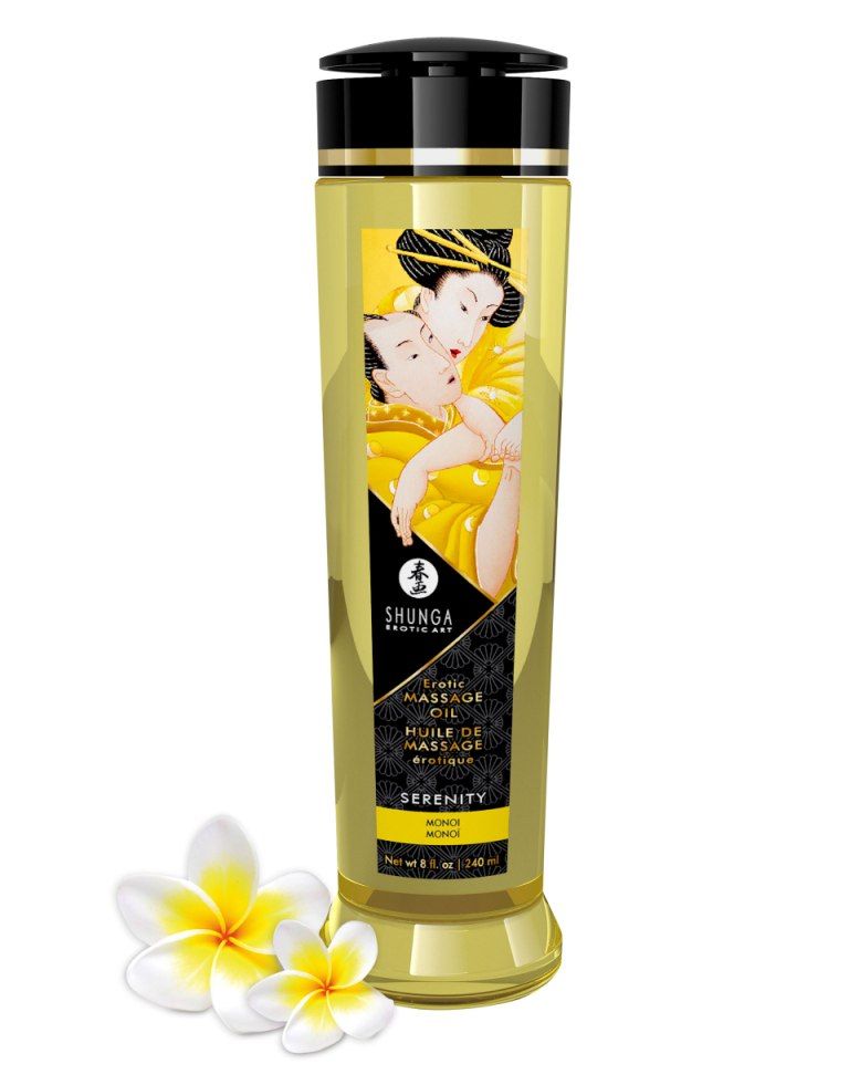 Enjoy the pleasures of giving or receiving a sensual and ero... Shunga - Erotic Massage Oil Serenity Monoi - 240ml photo-2